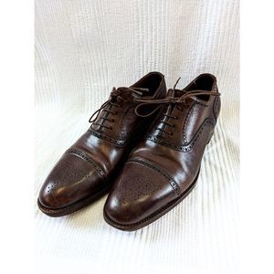 Men Santoni Brogue Style Oxford Dress Shoes